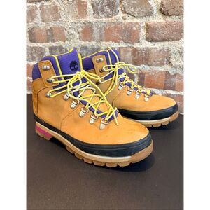 TIMBERLAND | Euro Hiker | Wheat Nubuck Leather Purple Yellow Waterproof Boots• W